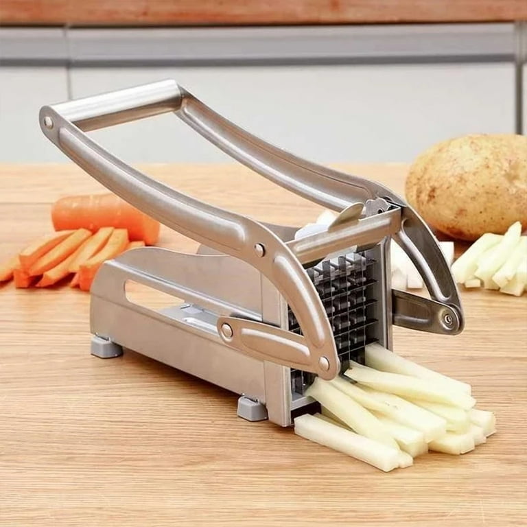 ROVSUN Commercial Grade French Fry Cutter Fruit Vegetable Potato Slicer, Super Value Set of Suction Feet ,1/2-Inch,3/8-Inch,1/4-Inch Blades and Pusher