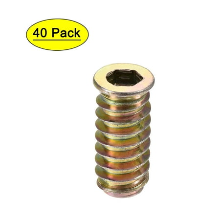 

Uxcell 1/4 -20x25mm Insert Nuts Carbon Steel Zinc Plating 40 Pack
