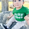 thumbnail image 3 of Infant Toddler Baby Boy St Patricks Day Outfits Short Sleeve Shirts Clover Sweatshirt with Pants 2Pcs Clothes Set (Green, 0-6 Months), 3 of 9