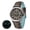 Brown Blue, variant on Men's Automatic Watch, Leather Strap Mechanical Watch with Date, Super Luminous, Sapphire Crystal, 10ATM Waterproof, Fashion Casual Wristwatch for Men (Red)