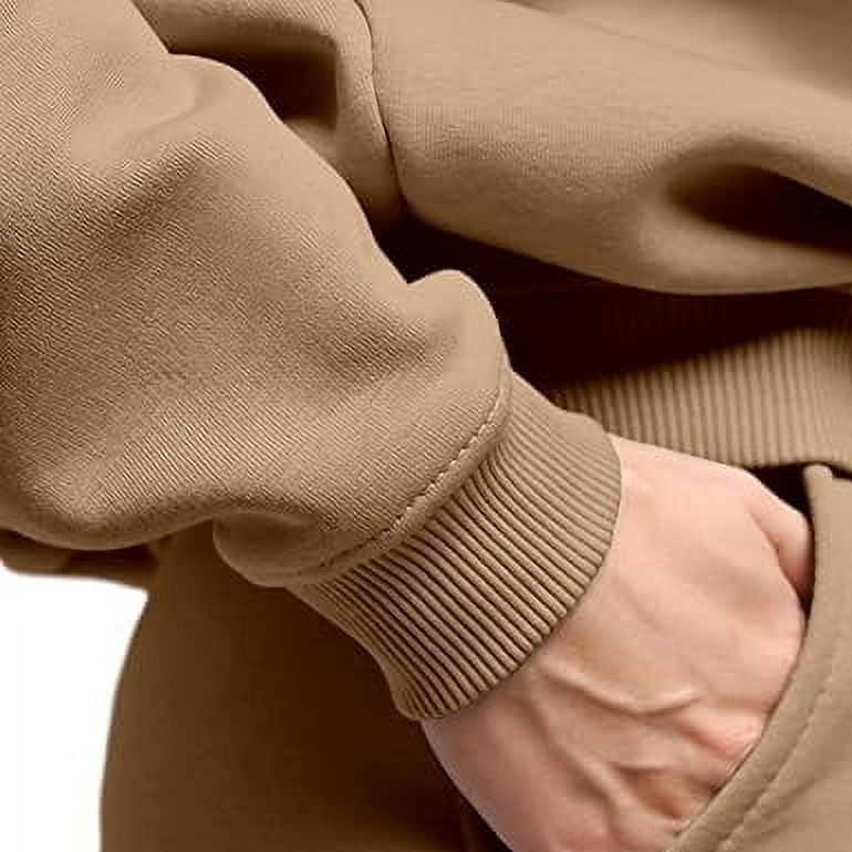 Elegant Comfort Men's Fleece Hoodies, Moisture Wicking & Breathable, Pullover Hooded Sweatshirt, X-Large, Taupe