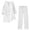 F413 White, variant on Likimi Two Piece Sets For Women Casual V Neck Solid Color Long Sleeve Shirt With Pants Fashion Breathable Summer Outfit Set White Size 4Xl