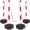 Red White, variant on VEVOR Adjustable Traffic Delineator Post Cones, 4 Pack, Traffic Safety Delineator Barrier with Fillable Base 8FT Chain, for Traffic Control Warning Parking Lot Construction Caution Roads, Red&White