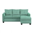 thumbnail image 4 of Saltoro Sherpi Contemporary Sectional Sofa With Reversible Chaise , Teal Green, 4 of 8
