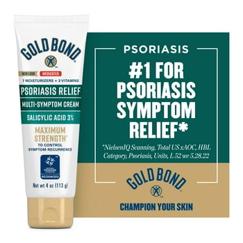 Gold Bond Multi-Symptom Psoriasis  Cream, 4 oz., for Itchy Skin