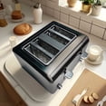 thumbnail image 7 of SEEDEEM 4 Slice Stainless Toaster with LCD Display, 7 Shade Settings, Wide Slots, Bagel/Defrost/Reheat Functions, Removable Crumb Tray, 1800W, 7 of 7