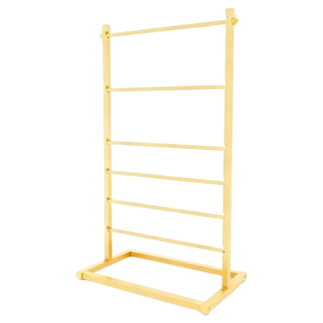 Rongfmy Ribbon Organizer 6 Layer Ribbon Holder for Craft Room Cake Shop Flower Store Gold