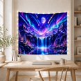 thumbnail image 5 of Aurora Mountain Waterfall Under Full Moon, Majestic Fantasy for Nature Lovers, Galaxy Landscape Wall Art, Housewarming Gift, Tapestry Wall Hanging for Bedroom, Living Room and Dorm, 5 of 7