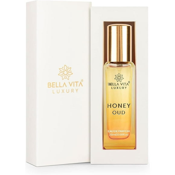 Bella Vita Luxury Honey Oud Eau De Parfum Unisex Perfume for Men & Women with Patchouli, Vanilla & Bergamot | Floral, Spicy EDP Fragrance Scent, 20 Ml
