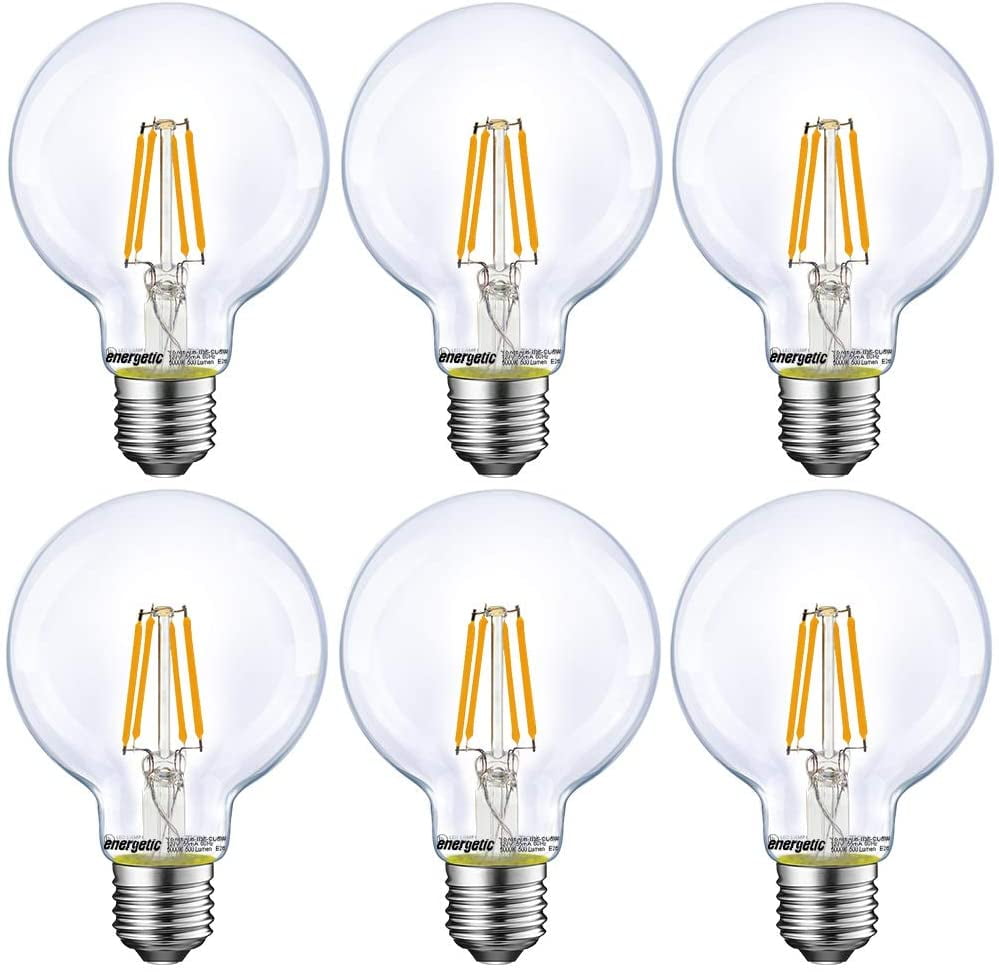 ENERGETIC Dimmable LED Vintage Globe Light Bulb, 5Watts(60W Equivalent