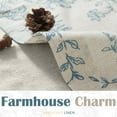 thumbnail image 4 of Curtainking Farmhouse Linen Valance Double Layer Kitchen Valance Blue Valance for Living Room 50x16 inch Rod Pocket 1 Panel, 4 of 6