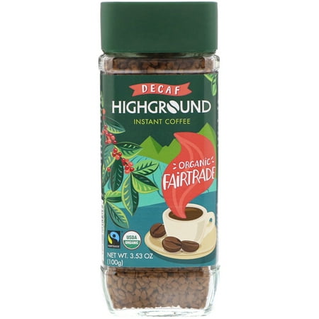 Highground Coffee  Organic Instant Coffee  Medium  Decaf  3 53 oz  100