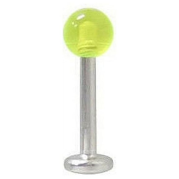 Labret Monroe Surgical Steel with UV Acrylic Bead (16 Gauge, 6mm)