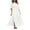 White, variant on Lovzfmll Dresses for Women, Women Fashion Summer V-Neck Short Sleeve Solid Waist Dresses Beige L