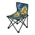 thumbnail image 2 of Folding Chair Camping Chair For Camping Picnicking Outdoor Beach and Travel Sunflowers under The Starry Night, 2 of 8