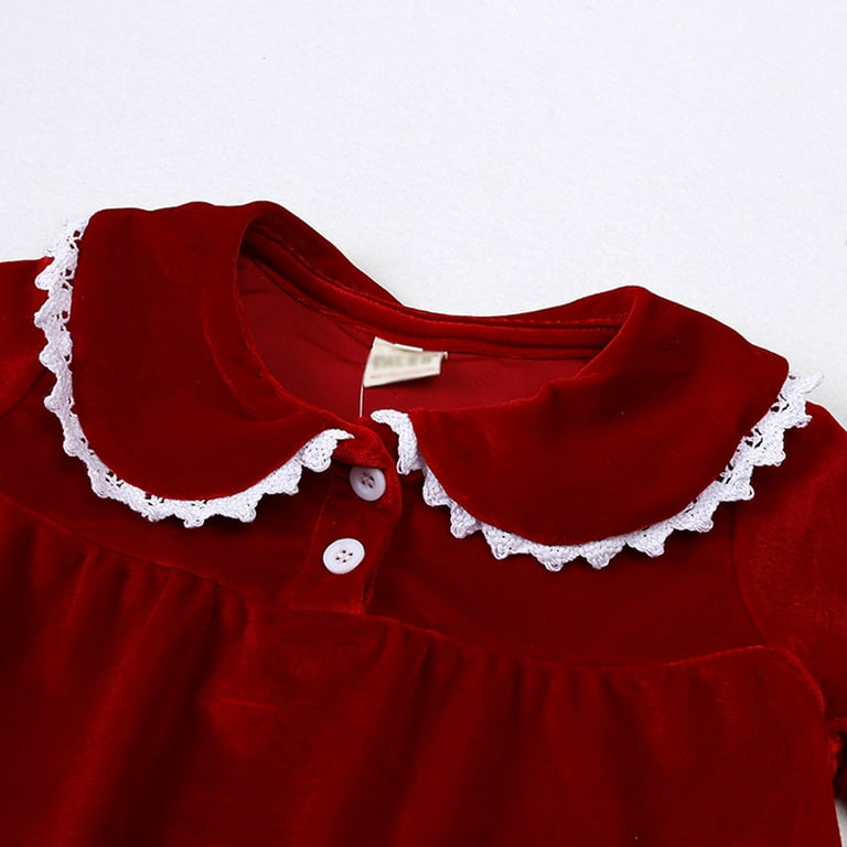 open lace back dress 1960s Red Peter Pan Collar Shirt Dress main image 0