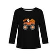 thumbnail image 5 of Abcomgle Girls Halloween T-Shirt Spooky Ghost Truck Graphic Tee Shirts for Girls Crewneck Long Sleeve T-Shirts for Girls Fall Funny Cute Tee Top Girls,3-4 Years, 5 of 5