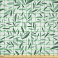 thumbnail image 2 of Ambesonne Garden Fabric by the Yard Microfiber, Olive Branches, 2 Yards, Almond Green Green, 2 of 2