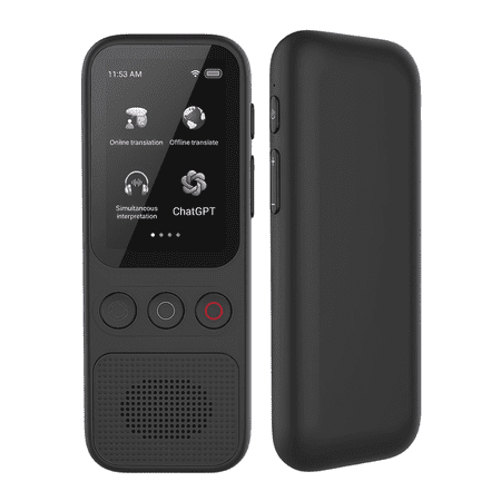 Portable Touchscreen Two-Way Real-Time Language Translator for Travel Business Learning Black