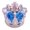 Blue rose, variant on Princess 3D Crown Luxuries Artificial Rose Flower Headdress Hair Accessories with Clips Ribbon