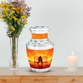 thumbnail image 7 of MUKTIVE Ice Hockey Decorative Urn for Human Ashes Mother & Father, Cremation Player Urns for Husband & Wife, Keepsake Memorial Orange Urn for Adult Ashes Male & Female, 3 inch, 7 of 7