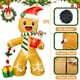 thumbnail image 2 of Hombre inflable navideño Fayavoo Gingerbread Man de 8 pies con 8 LED, 2 of 7