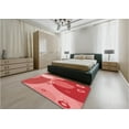 thumbnail image 5 of Ahgly Company Machine Washable Indoor Square Transitional Red Area Rugs, 7' Square, 5 of 7