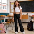 thumbnail image 6 of Girls Flared Leg Dress Pants For Casual Daily Wear Stretchy Comfortable Bottom School Uniform, 6 of 6