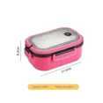 thumbnail image 1 of 5PCS Portable Solid Colour Thickened Student Lunch Box Compartment Lunch Box Microwave Lunch Box Heat-resistant Lunch Box Rose red 5PCS, 1 of 6
