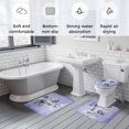thumbnail image 5 of Purple Floral Bath Mat 3 Piece Bathroom Rug Set, Vintage Botanical Gradient Pastel Painting Non Slip Bath Rug Contour Mat and Toilet Lid Cover, Absorbent Shower Mats Soft Bath Rugs and Mats Sets, 5 of 8