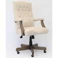 thumbnail image 2 of Pemberly Row Chaise de Bureau Exécutive Pivotante Capitonnée Couleur Champagne, 2 of 7
