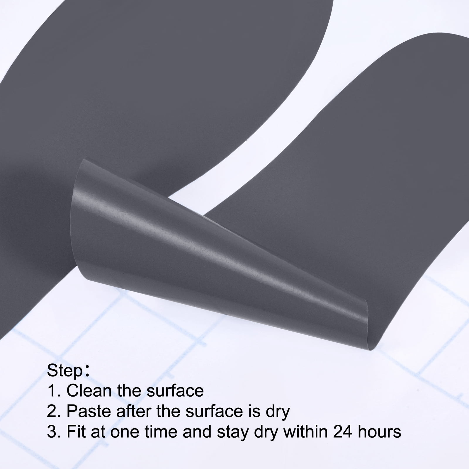 Unique Bargains Durable Footprint Sticker Shoes Floor Decal Sign Dark Gray 11x4.3"