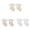 White & Beige & Pink, variant on Baby Toddler Girls Socks - Ruffle Lace Princess Frilly Knit Combed Cotton Socks for Kids 0-8y,Color:White,0-12 Months