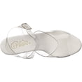 thumbnail image 5 of 7" Heel, 2 3/4" PF Ankle Strap Sandal w/Mini Glitters - Clr/Slv, 7, 5 of 8
