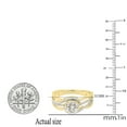 thumbnail image 4 of Dazzlingrock Collection Round White Diamond Swirl Cluster Engagement Ring for Women (0.08 ctw, Color I-J, Clarity I2-I3) in 10K Yellow Gold, Size 4, 4 of 5