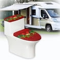 thumbnail image 6 of HELLHERO Christmas Polyester Lid Cover Set for Toilet & Easy Care Toilet Lid Covers & Universal for Hotel Home Adjustable, 6 of 8