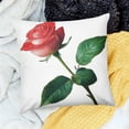 thumbnail image 2 of Autua Rose Green Leaves Romanticism Pillow Case Home Furnishing 1PC 20x20in, 2 of 5