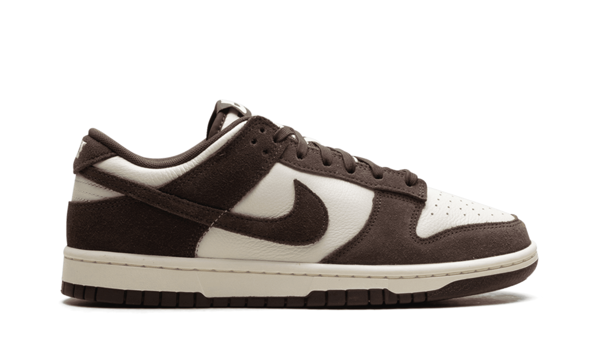 NIKE MENS Dunk Low Retro SE "Pale Ivory Baroque Brown" FQ8249 104 from Stadium Goods