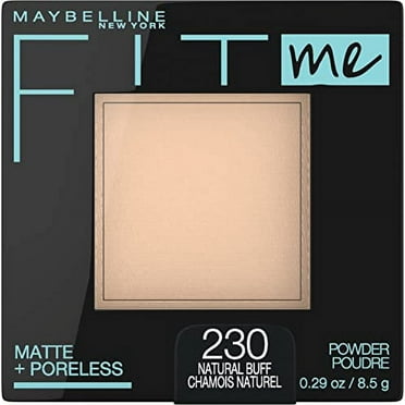 Maybelline Fit Me Matte   Poreless Pressed Face Powder Makeup, Natural Buff, 1 Count