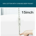 thumbnail image 4 of PiccoCasa 200TC Cotton Fitted Sheet 15" Drop Pocket, Snow White Queen, 4 of 6