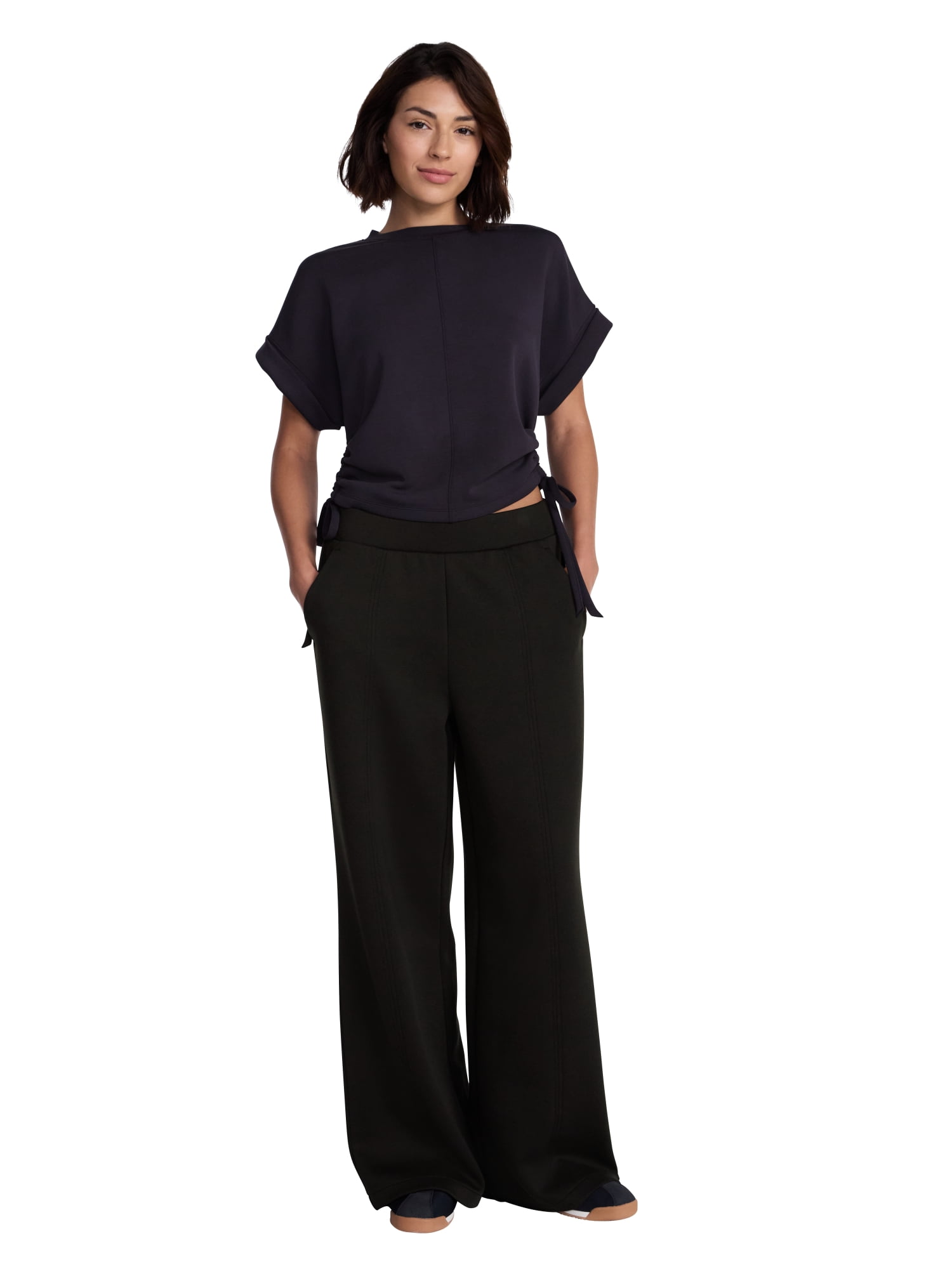 Avia Women's ScubaKnit Wide Leg Pants, Sizes XS-XXXL