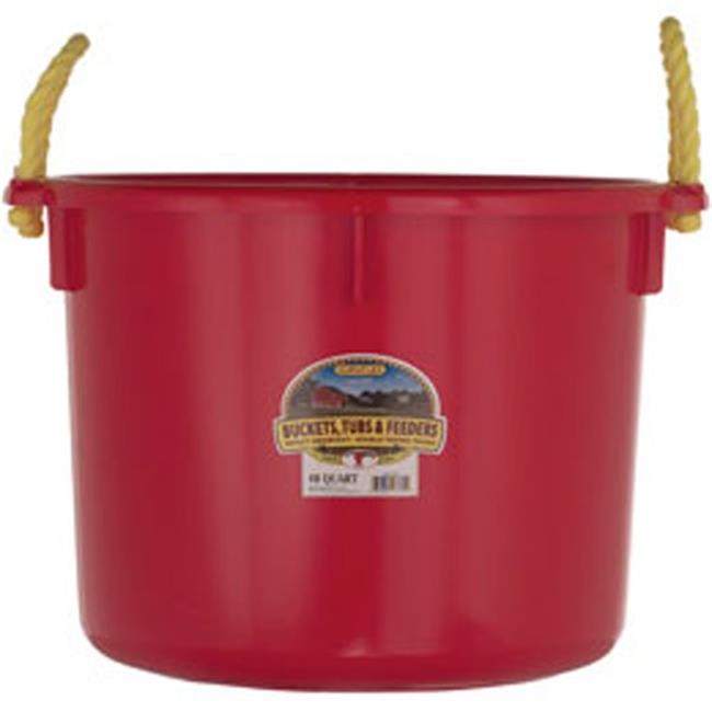 Miller Manufacturing Muck Boot Tub MultiPurpose Bedding Poly Rope Handles Red 40Quart