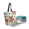 thumbnail image 2 of FORMRS Womens Canvas Tote Bag with Zipper Inner Pocket Shoulder Handbag, Large Red Floral Pattern, 2 of 7