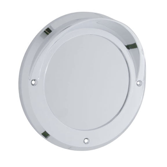 (2) Round Chrome Bezels / Covers 4" Grommet Mounted LED Stop Turn Tail Lights