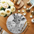 thumbnail image 2 of Funny Giraffe Flower Round Placemats Set of 4 for Dinning Tables,Heat-proof Braided Table Mats 15 Inch,Fall Sunflower Aesthetic&nbsp;Autumn Plant Washable Place Mat for Kitchen Restaurant Party Table, 2 of 9
