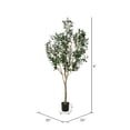 thumbnail image 3 of Vickerman 72" Artificial Green Olive Tree in Black Planters Pot., 3 of 6