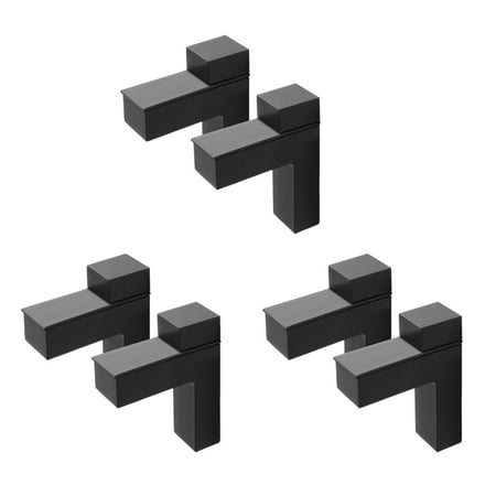 

6 Pcs Adjustable Wood/Glass Shelf Bracket Wall Mount Heavy Duty Floating Brackets for 3-28mm Thick Shelves Black