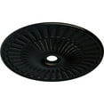 thumbnail image 3 of 36 5/8"OD x 3 5/8"ID x 2 3/8"P Galveston Ceiling Medallion (Fits Canopies up to 4 3/4"), Hand-Painted Jet Black, 3 of 6