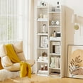 thumbnail image 4 of Gymax 11-Tier Bookcase w/Anti-Tipping Kits Wood Display Shelf Tree-Shaped Bookshelf White, 4 of 10