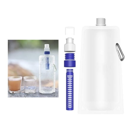 Filtered Water Bottle Filtered Water Bag for Camping And Hiking - Clear...